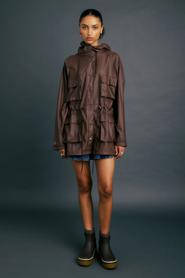 Karen Walker Excursion Raincoat - Chocolate