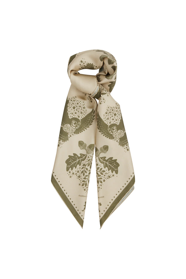 Karen Walker Night Owl Classic Scarf - Natural