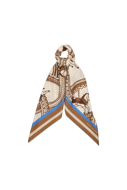 Karen Walker Carousel Classic Silk Scarf - Cream/Multi