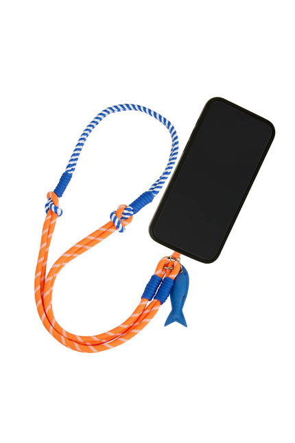 Karen Walker Crossbody Phone Strap - Orange/Blue