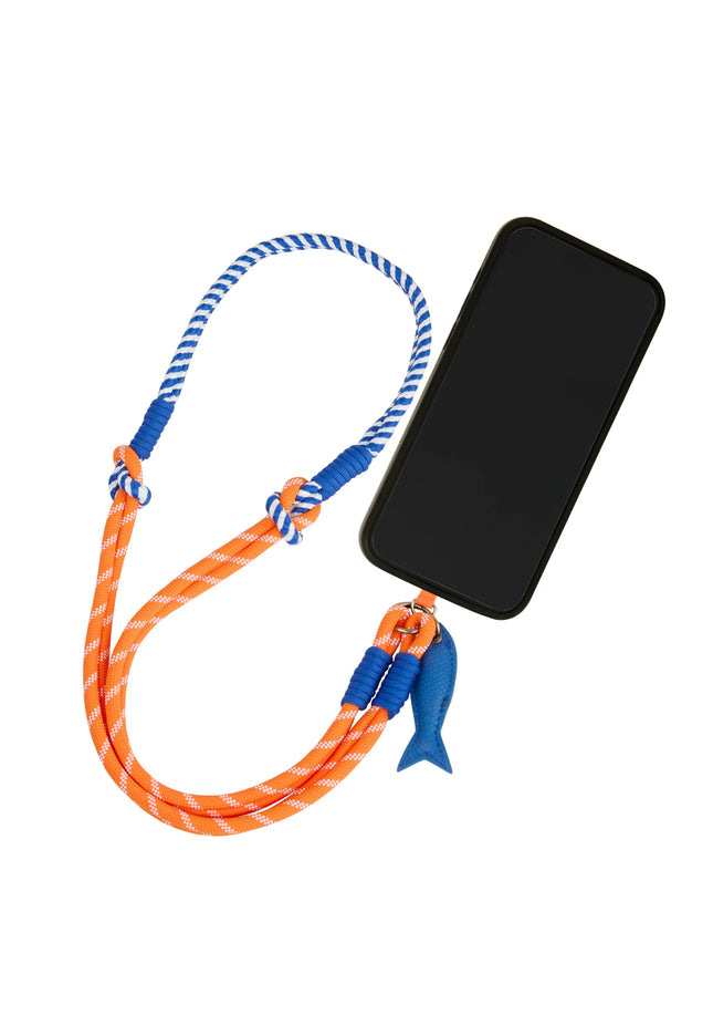 Karen Walker Crossbody Phone Strap - Orange/Blue