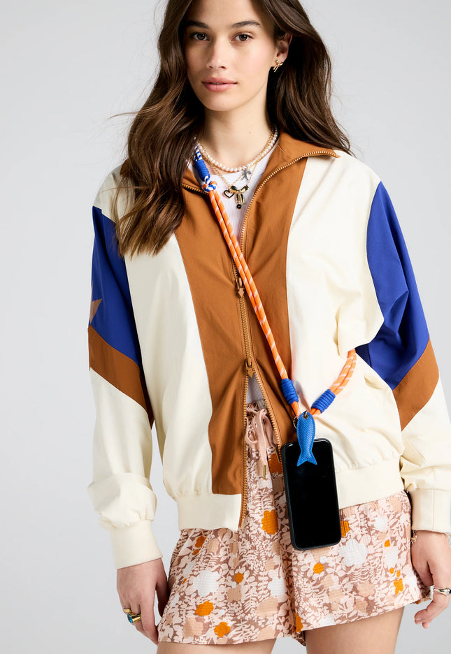 Karen Walker Crossbody Phone Strap - Orange/Blue