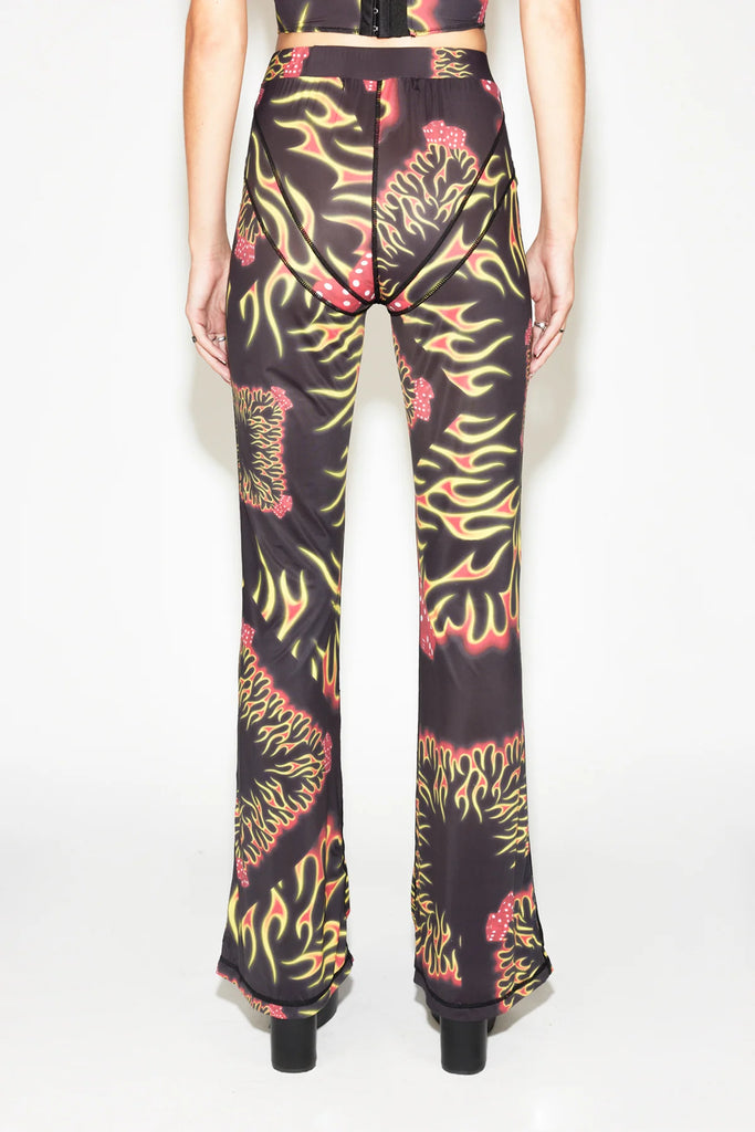 Stolen Girlfriends Club Flaming Hearts Pant - Flames