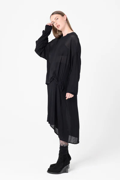 Company of Strangers Mingle Dress - Black Sheer