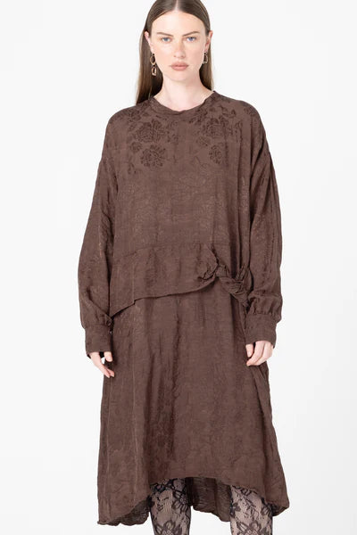 Company of Strangers Mingle Dress - Cacao Jaquard