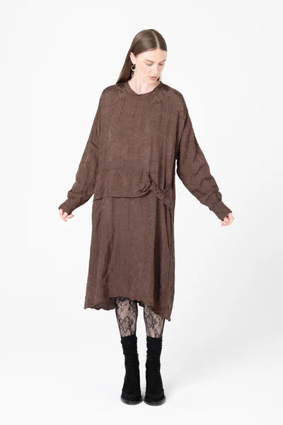 Company of Strangers Mingle Dress - Cacao Jaquard