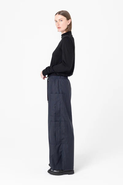Company of Strangers Boredom Trackies - Charcoal Wool Stripe