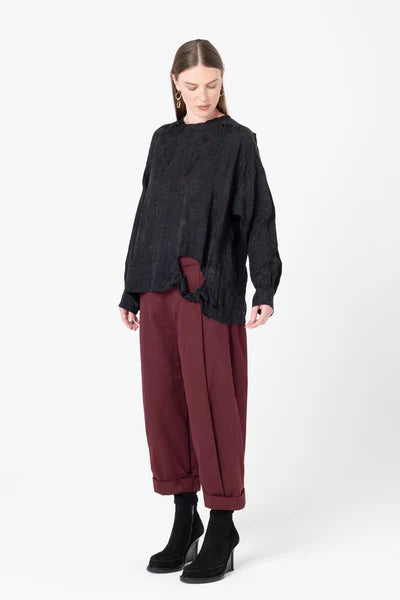 Company of Strangers Tangle Sweater - Black Jaquard
