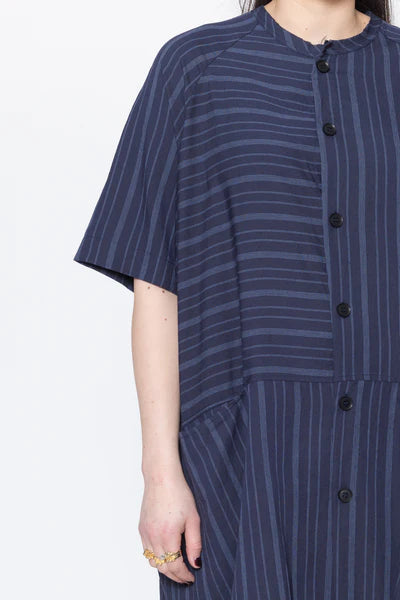 Company of Strangers Egos Shirtdress - Navy Stripe