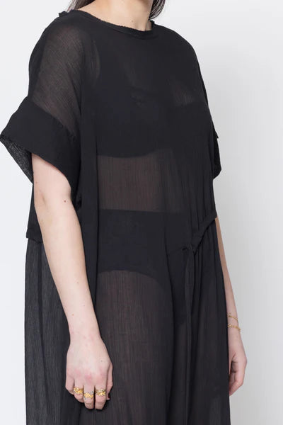 Company of Strangers Borderline Dress - Black Crinkle