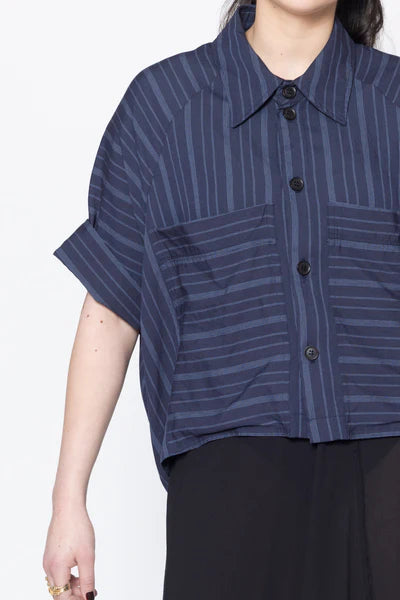 Company Of Strangers Admiration Shirt - Navy Stripe
