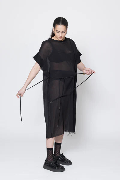 Company of Strangers Borderline Dress - Black Crinkle