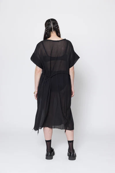 Company of Strangers Borderline Dress - Black Crinkle