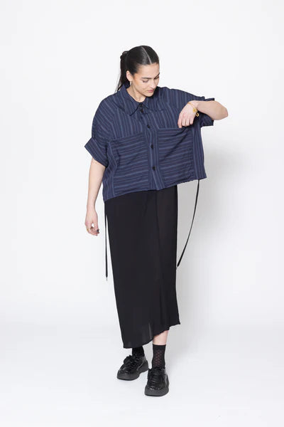 Company Of Strangers Admiration Shirt - Navy Stripe