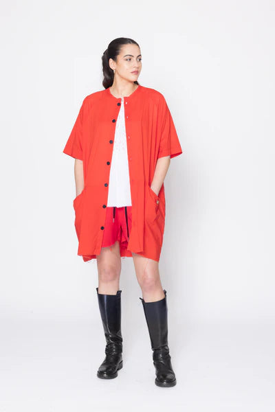 Company of Strangers Egos Shirtdress - Fire