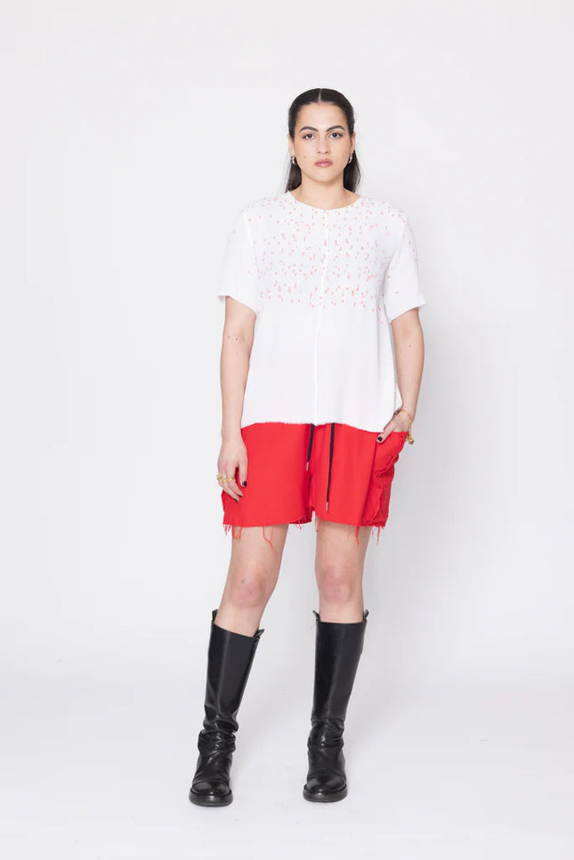 Company Of Strangers Entitled Tee - Red Scatter