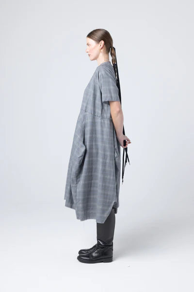 Company of Strangers Kamikaze Dress - Slate Plaid