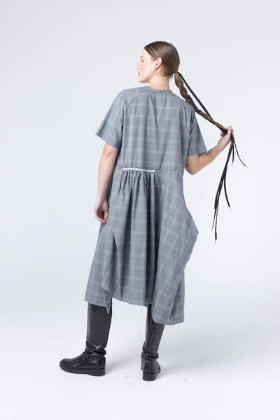 Company of Strangers Kamikaze Dress - Slate Plaid