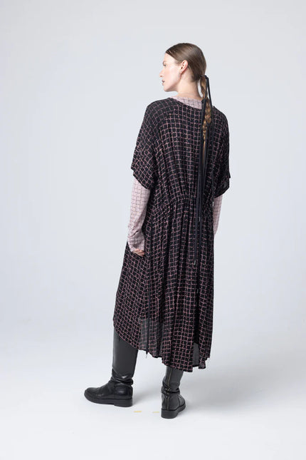 Company of Strangers We Float Dress - Black Grid