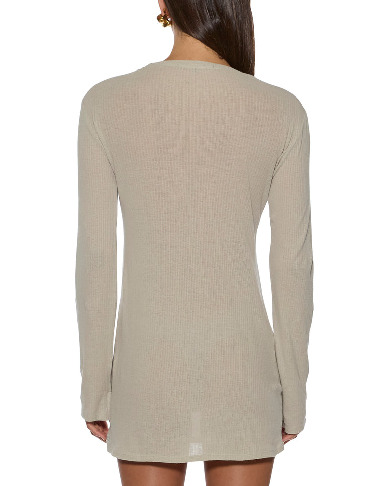 Ksubi Crawford LS Mini Dress - Taupe