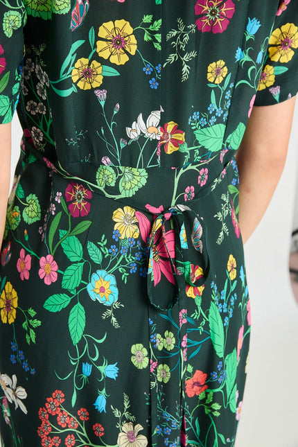 Twenty-Seven Names Madeleine dress - Deep green floral