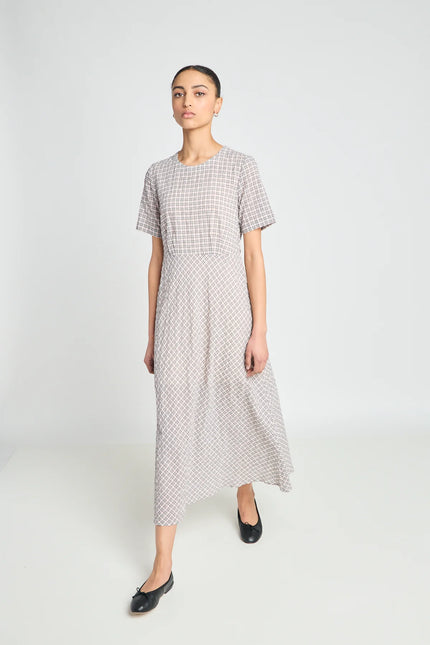Twenty-Seven Names Universal dress - Pale pink check