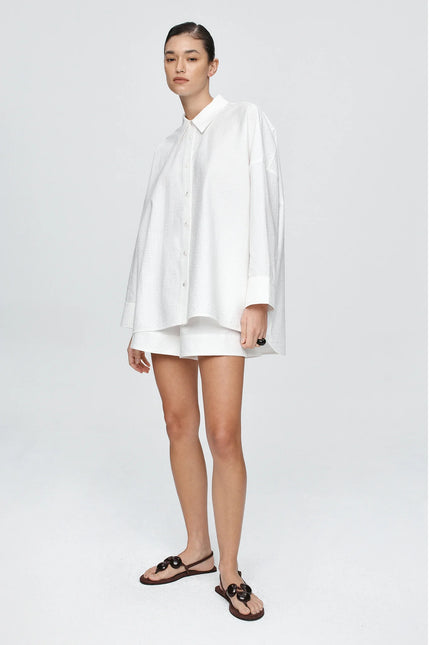 Marle Edie Shirt - Cotton - Blanc