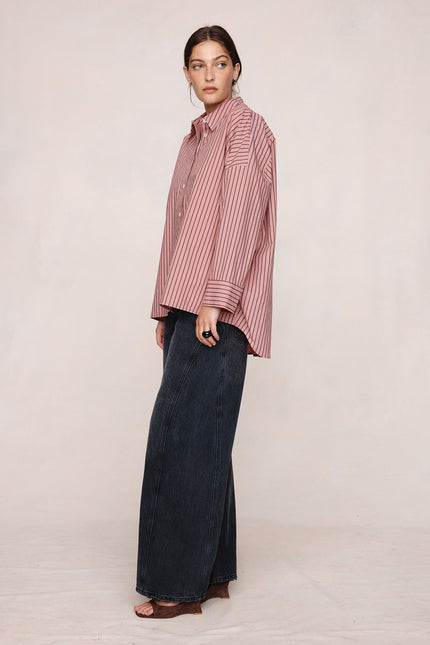 Marle Edie Shirt - Rosewood Stripe