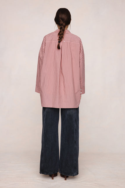Marle Edie Shirt - Rosewood Stripe