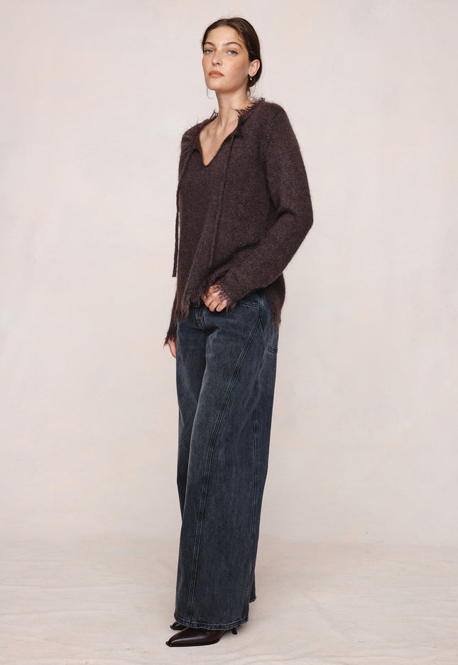 Marle Frayed Gabrielle Jumper - Tapenade