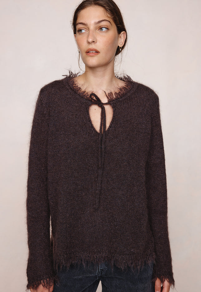 Marle Frayed Gabrielle Jumper - Tapenade
