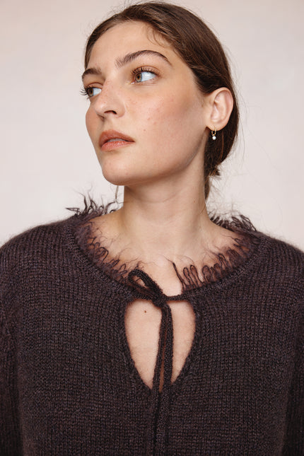 Marle Frayed Gabrielle Jumper - Tapenade