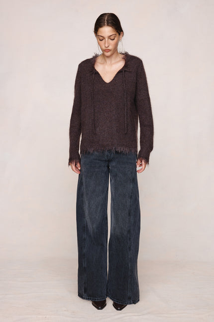 Marle Frayed Gabrielle Jumper - Tapenade