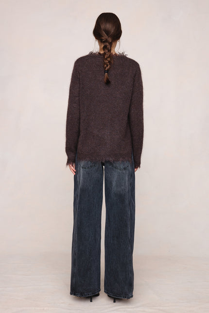 Marle Frayed Gabrielle Jumper - Tapenade