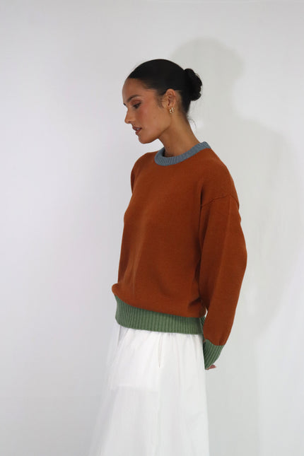 Tatano Alexandra Crew - Rust/Olive