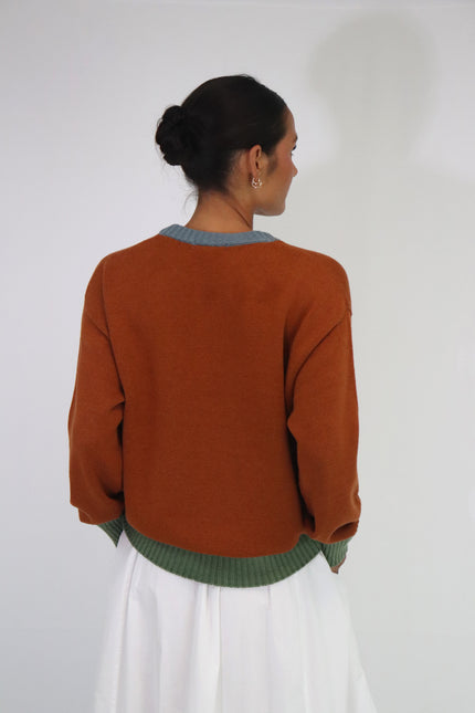 Tatano Alexandra Crew - Rust/Olive