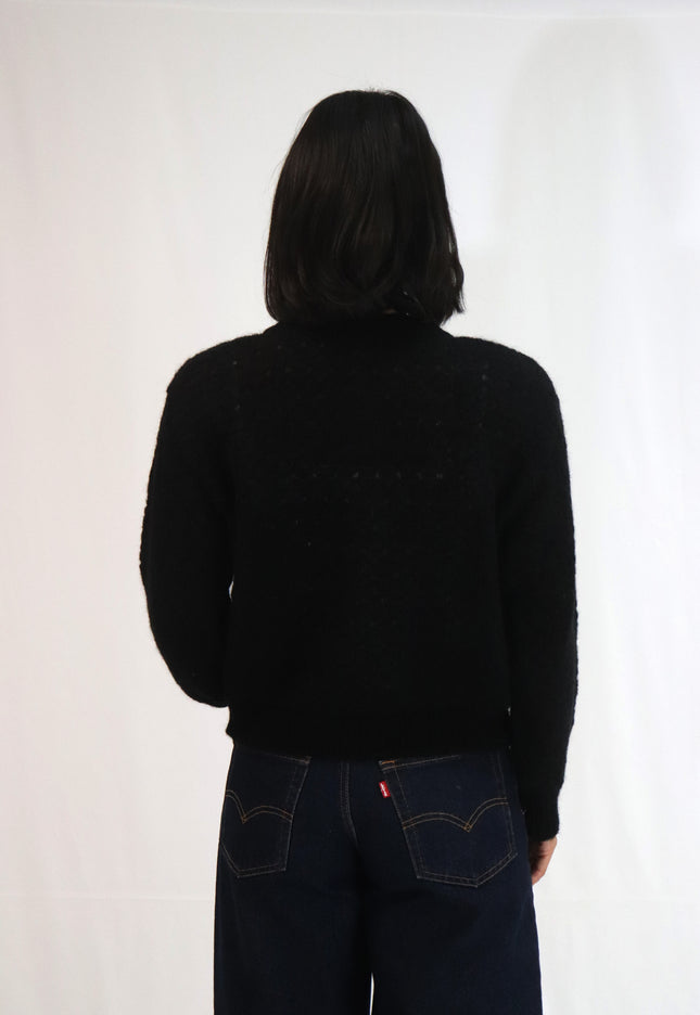 Tatano Asta Cardi - Mohair/Wool Mix - Black