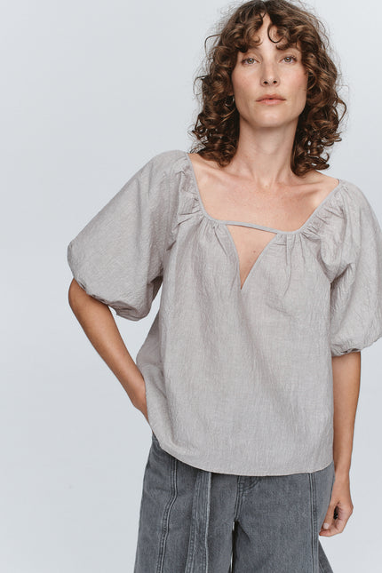 Marle Kendra Top - Chocolate Stripe
