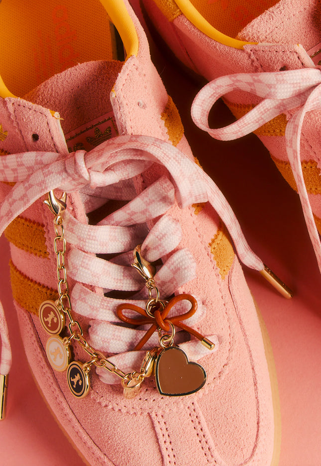 Karen Walker Heart Charm - Gold/Brown