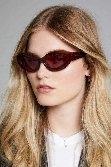 Karen Walker Hana Sunglasses - Tobacco