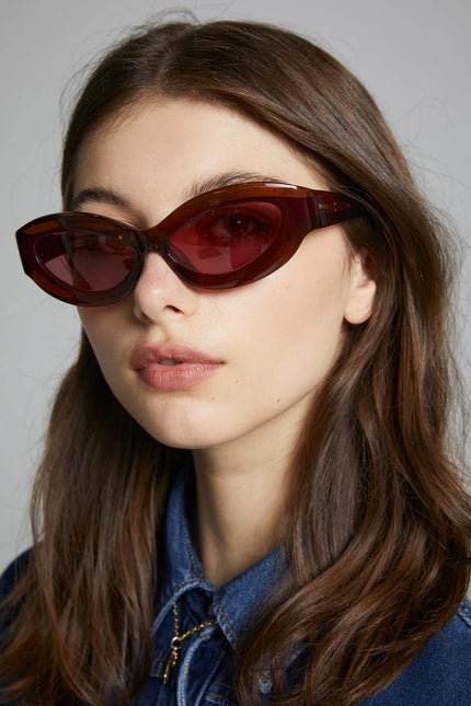Karen Walker Hana Sunglasses - Tobacco