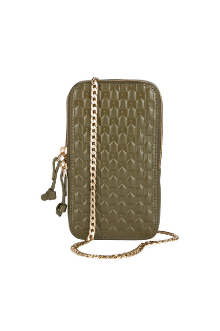 Karen Walker Monogram Mini Bag - Leather - Dark Olive