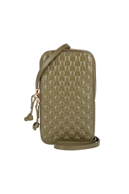 Karen Walker Monogram Mini Bag - Leather - Dark Olive