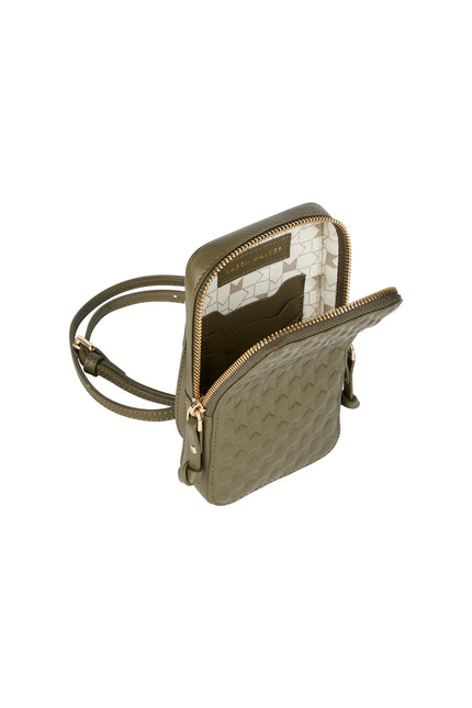 Karen Walker Monogram Mini Bag - Leather - Dark Olive