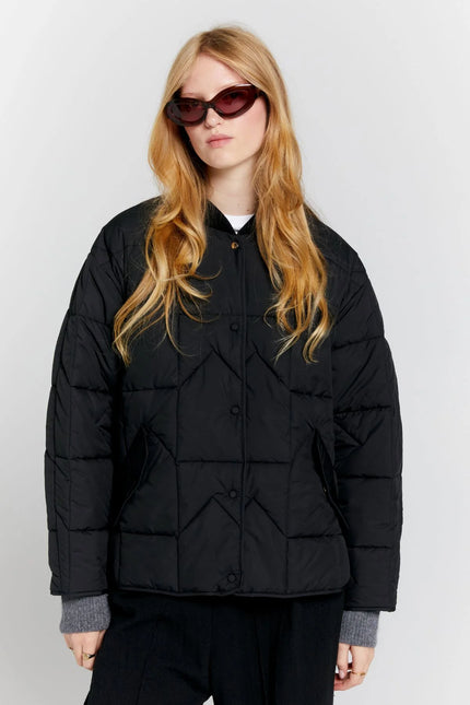 Karen Walker Quilted Monogram Jacket ~ Black