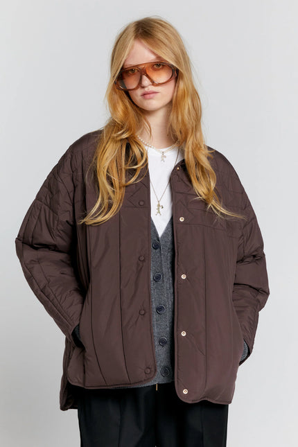 Karen Walker Quilted Voyager Jacket - Mahogany