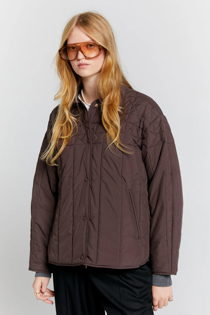 Karen Walker Quilted Voyager Jacket - Mahogany
