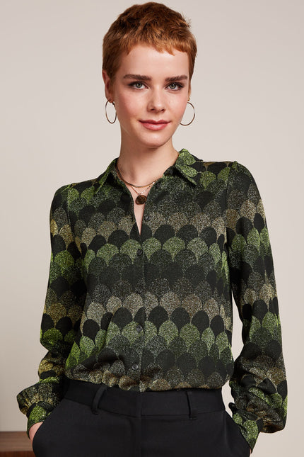 King Louie Maisie Blouse - Diva Jacquard