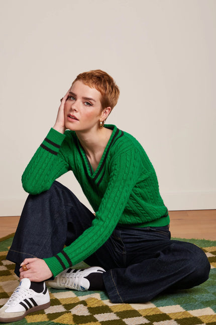 King Louie V Neck Top - College