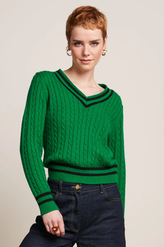 King Louie V Neck Top - College